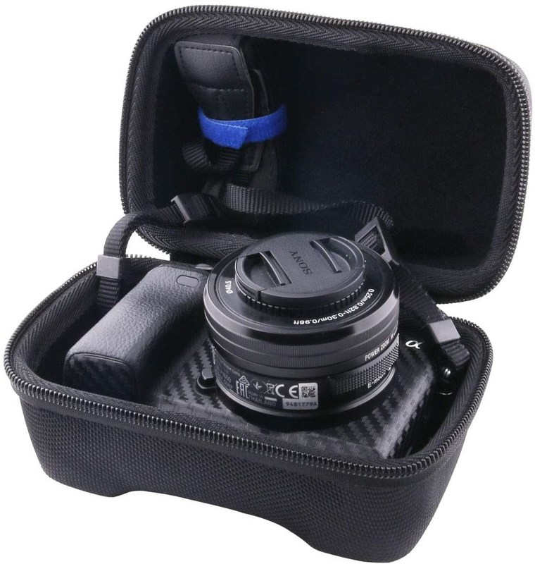 EVA Camera Lens Storage Case a prueba de choques Coral Fleece Lining