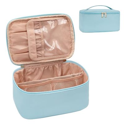3 Compartimentos Bolsa de almacenamiento de cosméticos diseñada para mantener los cosméticos limpios OEM Material no transparente aceptable para el almacenamiento