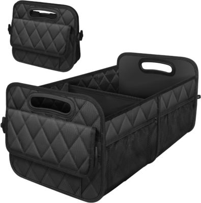 Bolsa de almacenamiento cosmético plegable que ofrece 3 compartimentos y 0,6 mm de grosor, excelente para organizar varios productos cosméticos.