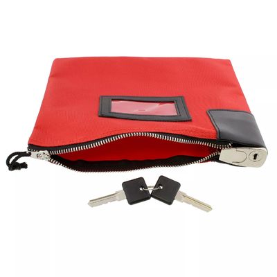 Bolsas bancarias duraderas e impermeables con cremallera, con cerradura y llaves, gran espacio para monedas en efectivo, joyas y tarjetas importantes, tamaño fácil de transportar