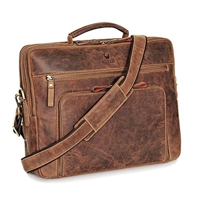 Bolso portátil San Francisco de 17 pulgadas Bolso de cuero artesanal para portátil maletín para oficina