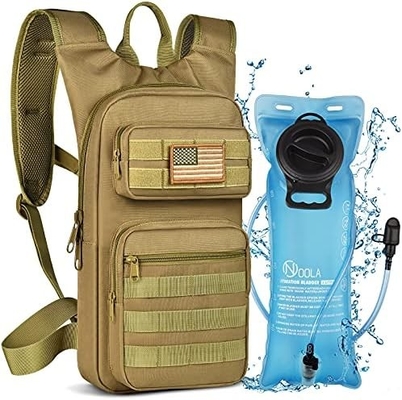 Mochila de hidratación con vejiga de agua de 3L TPU, mochila de agua táctica Molle para hombres Mujeres, paquete de hidratación para senderismo
