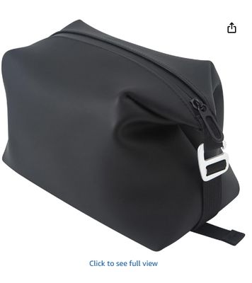 6.5" 3L Large Silicone Dopp Kit,Waterproof Leakproof Toiletry Bag,Foldable Travel Makeup Case for Mens Womens