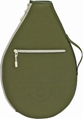 Funda Protectora Acolchada de Neopreno para Raquetas de Tenis con Bolsillo | Diseño de Manga Suave, 2 Compartimentos, Se Adapta a Raquetas de Tenis, Squash, Bádminton, Transporte en Hombro o Cruzado