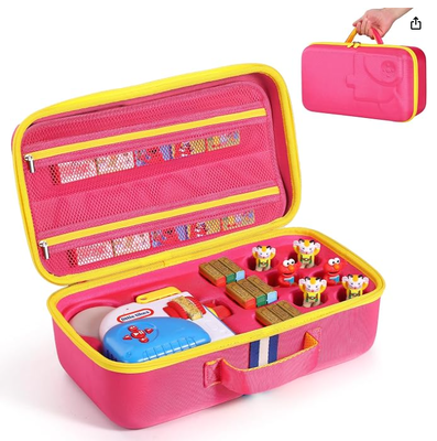 Estuche rígido de transporte apto para el set de inicio de libros Little Tikes Story Dream Machine, estuche contenedor de viaje grande protector para la colección de personajes de audio Storytime Audio Play Real for Littles, (solo caja)