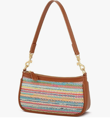 Pequeño bolso negro para mujeres, lindo mini bolso de hombro con cierre de cremallera. 2 correas extraíbles, bolsos retro, bolso clásico, bolso para mujeres.