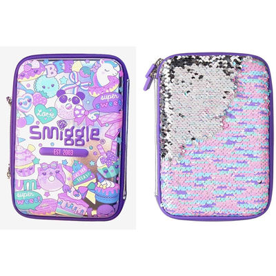 Casilla de lápiz EVA personalizada con características a prueba de choques impermeables bolsillo de malla y grabado grabado opciones de logotipo de placa de metal