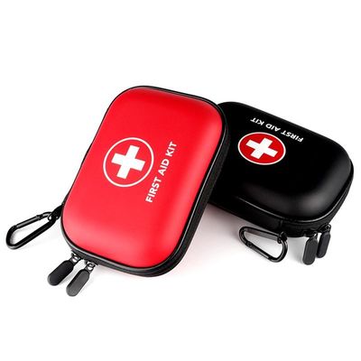 Kit de primeros auxilios de grado médico con 100 contenidos, tratamiento médico de emergencia, solución compacta y duradera de color rojo para la seguridad en el lugar de trabajo