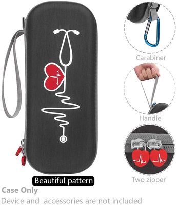 Primeros auxilios negros Kit EVA Foam del grado médico del estetoscopio de la prenda impermeable