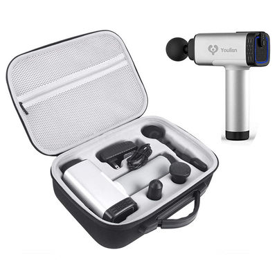 Estuche para pistola de masaje apto para viajes, fabricado con poliéster 900D y materiales EVA que ofrece protección contra golpes y rayones de agua.