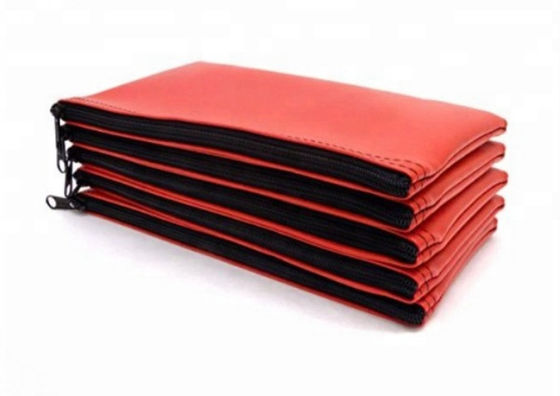 Bolsas duraderas con cremallera para banco, hechas de cuero PVC, material de PU, vinilo transparente, laminado, resistente al agua, tamaño personalizado con impresión de logotipo