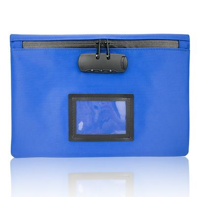 Bolsas de banco con cremallera reutilizables con color y tamaño personalizados con bolsillo de vinilo transparente y mecanismo de bloqueo