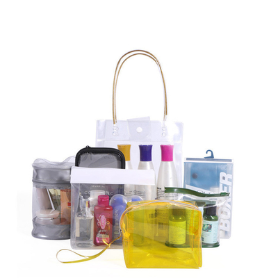 Prueba cosmética transparente del material CA65 del Pvc del bolso del almacenamiento de 3Mm