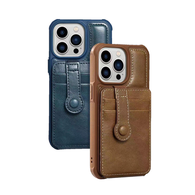 Cubierta fina elegante de lujo de la favorable de Max Compatible Vegan Leather Phone del iPhone 13 obra clásica superior delgada del caso