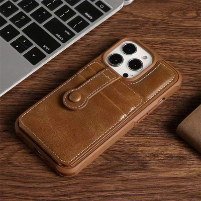Cubierta fina elegante de lujo de la favorable de Max Compatible Vegan Leather Phone del iPhone 13 obra clásica superior delgada del caso