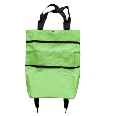 Las compras plegables de la tela 600D empaquetan a Tote Wheel que el tamaño del bolso puede extender