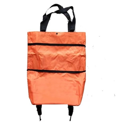 Las compras plegables de la tela 600D empaquetan a Tote Wheel que el tamaño del bolso puede extender