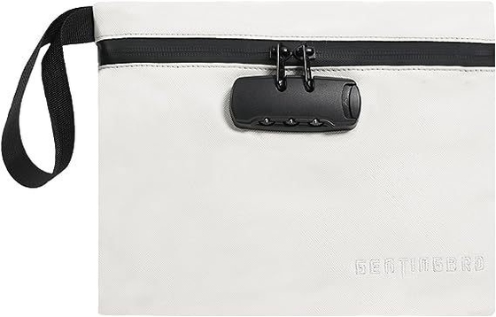 Bolso de dinero con cerradura KaAutoler Resistente al fuego y resistente al agua Bolso de efectivo con cierre de cremallera Resistente al fuego caja fuerte Bolso de dinero Locki