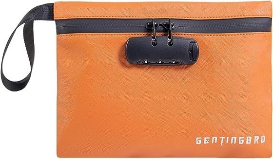 Bolso de dinero con cerradura KaAutoler Resistente al fuego y resistente al agua Bolso de efectivo con cierre de cremallera Resistente al fuego caja fuerte Bolso de dinero Locki