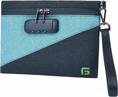 Bolsas a prueba de olor con bloqueo combinado, Bolsa a prueba de olor revestida de carbono de 10.2 x 7.2 pulgadas Bolsa de seguridad para viajes