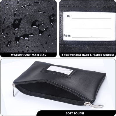 Bolso de dinero caliente con cerradura, bolso de banco cerrable, bolso de dinero para efectivo, bolso impermeable para efectivo con cremallera, para efectivo, teléfono celular