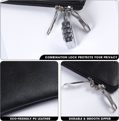 Bolso de dinero caliente con cerradura, bolso de banco cerrable, bolso de dinero para efectivo, bolso impermeable para efectivo con cremallera, para efectivo, teléfono celular