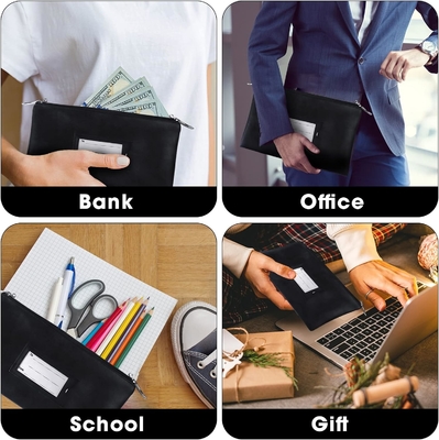 Bolso de dinero caliente con cerradura, bolso de banco cerrable, bolso de dinero para efectivo, bolso impermeable para efectivo con cremallera, para efectivo, teléfono celular