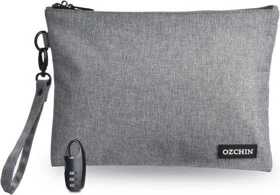 Bolso de dinero caliente con cerradura, bolso de banco cerrable, bolso de dinero para efectivo, bolso impermeable para efectivo con cremallera, para efectivo, teléfono celular