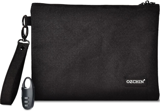 Bolso de dinero caliente con cerradura, bolso de banco cerrable, bolso de dinero para efectivo, bolso impermeable para efectivo con cremallera, para efectivo, teléfono celular