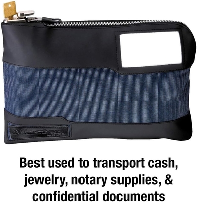 Bolso de dinero caliente con cerradura, bolso de banco cerrable, bolso de dinero para efectivo, bolso impermeable para efectivo con cremallera, para efectivo, teléfono celular