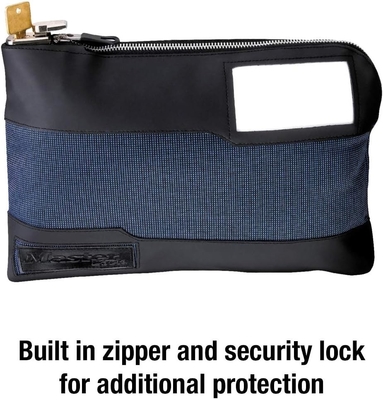 Bolso de dinero caliente con cerradura, bolso de banco cerrable, bolso de dinero para efectivo, bolso impermeable para efectivo con cremallera, para efectivo, teléfono celular