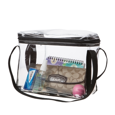 VINÍL transparente impermeable visible de gran capacidad bolso de estilo de bolso - 10W X 8H X 5D - hecho a medida