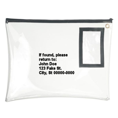 Bolso de cerradura de vinilo claro - 12W X 9H - listo para el envío