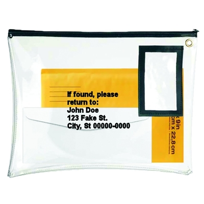 Bolso de cerradura de vinilo claro - 12W X 9H - listo para el envío