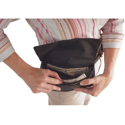 Bolso de cinturón con cierre con gancho y bucle cartera extendida de gran capacidad - hecho a medida