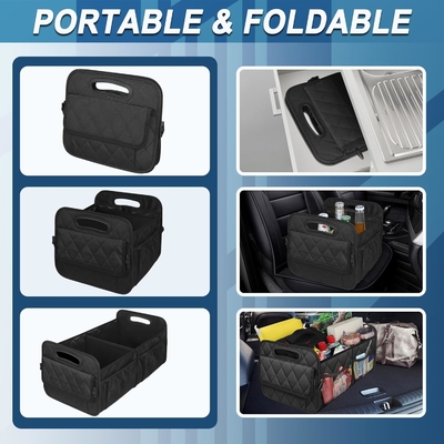 Organizador de maletero de automóviles para SUV, organizadores de automóviles y almacenamiento con 6 bolsillos, accesorios de automóviles para mujeres/hombres 50LWaterproof
