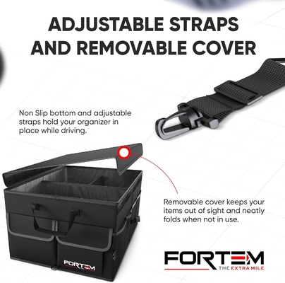 Organizador de maletero, organizador plegable de varios compartimientos, almacenamiento plegable de SUV para accesorios de automóviles para mujeres