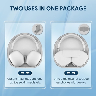 Caso inteligente para Apple AirPods Max admite el modo de sueño, organizador duro bolso de almacenamiento portátil de cobertura de viaje