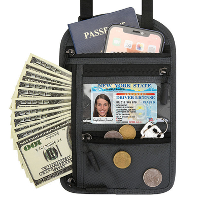 VIAJE EN VIAJE DUCUMENTO MULTIFUNCCIONAL BOLSA RFID Collar BOLSA DE PASO Titular del pasaporte Documento de cambio BOLSA PROTECTORA