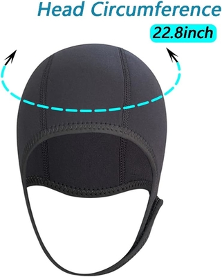2.5mm Neoprene Sombrero de buceo Sombrero de surf Sombrero de buceo Sombrero térmico con correa de mentón Sombrero a prueba de viento para surf Kayak Raf