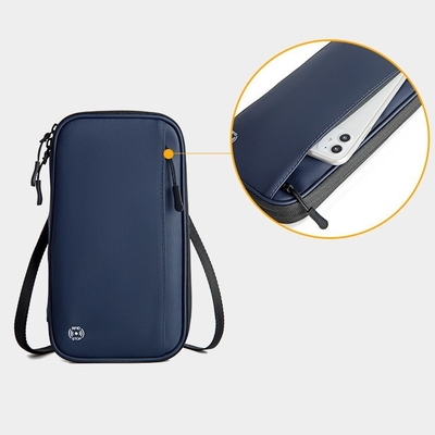 Nueva bolsa de tarjetas multifuncional para viajes al extranjero bolsa de documentos portátil RFID a prueba de agua cuello de tarjetas múltiples