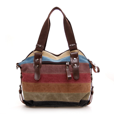 Tendencia NUEVA ARCOIRO BOLSA DE LANTAS con rayas PATCHWORK de moda BOLSA de agua para mujeres BOLSA de ropa para lavar
