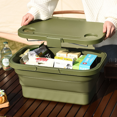 En el exterior, el campamento de primavera, la caja de almacenamiento plegable, la mesa plegable, el cesto de almacenamiento portátil, el cesto de picnic.