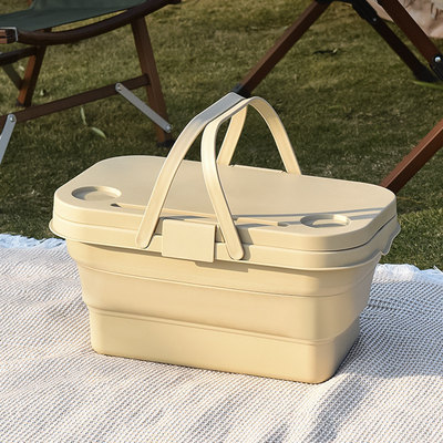 En el exterior, el campamento de primavera, la caja de almacenamiento plegable, la mesa plegable, el cesto de almacenamiento portátil, el cesto de picnic.
