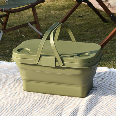 En el exterior, el campamento de primavera, la caja de almacenamiento plegable, la mesa plegable, el cesto de almacenamiento portátil, el cesto de picnic.