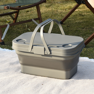 En el exterior, el campamento de primavera, la caja de almacenamiento plegable, la mesa plegable, el cesto de almacenamiento portátil, el cesto de picnic.
