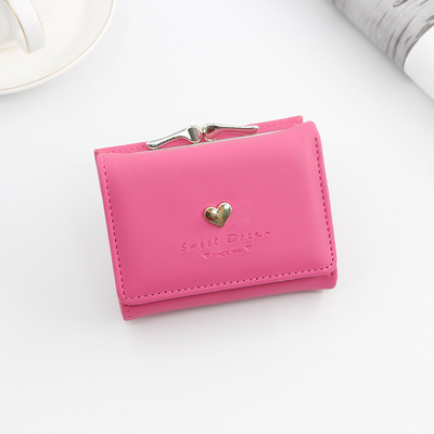 BOLSA corta de acopio de hierro BOLSA corta de acopio en forma de corazón de mujer BOLSA de agarre COLOR sólido MONEDA SIMPLE BOLSA BOLSA corta de acopio