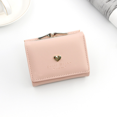 BOLSA corta de acopio de hierro BOLSA corta de acopio en forma de corazón de mujer BOLSA de agarre COLOR sólido MONEDA SIMPLE BOLSA BOLSA corta de acopio