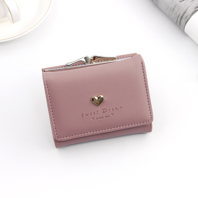 BOLSA corta de acopio de hierro BOLSA corta de acopio en forma de corazón de mujer BOLSA de agarre COLOR sólido MONEDA SIMPLE BOLSA BOLSA corta de acopio