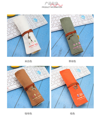 Fresco y de moda gran capacidad bolso de lápiz caja de lápiz simple creativo secundaria hombres y mujeres lápiz de lienzo